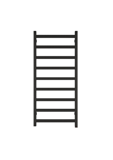Matt Textured Black Oil Filled Square Profile Bars Electric Towel Rail with Terma One Internalised Heating Element, 45?c or 60?c 1080x500x72 Heban Black product image