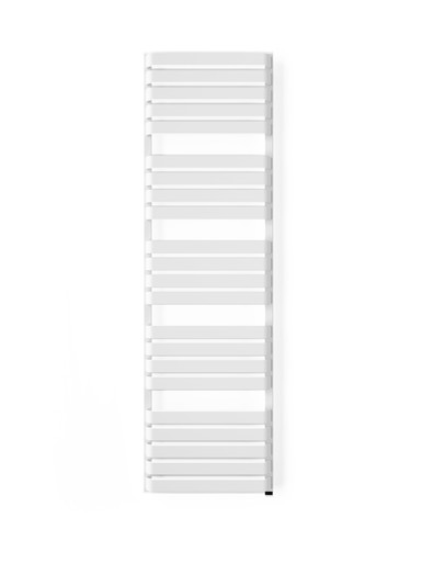 Matt Smooth Textured White, Oil Filled, Sweeping Flat Bars, Electric Towel Rail, Terma One Internalised Heating Element, 45?c or 60?c 1695x500x112 Soft 9016 (Matt White) product image