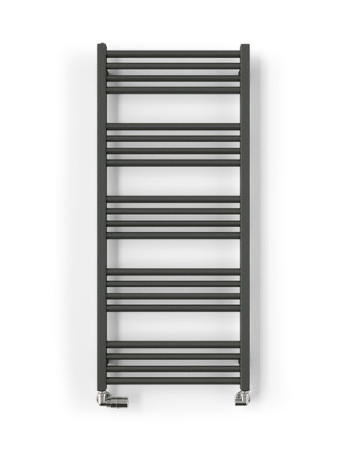 Silk Smooth Textured Grey Fiona Heated Towel Rail 1140x500x72 Sparkling Grey product image