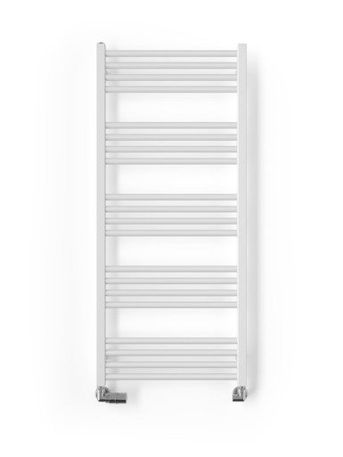 Matt Smooth Textured White Heated Towel - Fiona 1140x500x72 Soft 9016 (Matt White) product image