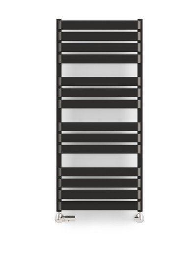 Smooth Super Matt Black Heated Towel 1110x500x112 Soft 9005 (Matt Black) product image