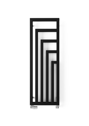Matt Textured Black Designer Radiator 1300x440x72 Heban Black product image