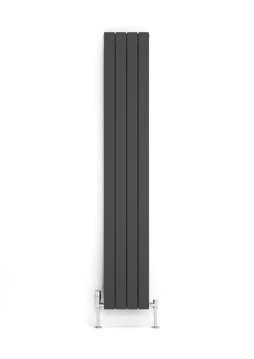 Anthracite Grey Smooth Texture Flat Profile Double Panel Radiator, 70mm Wide Bars 1800x292x93 Metallic Grey product image