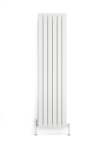 White Smooth Texture Flat Profile Double Panel Radiator, 70mm Wide Bars 1800x440x93 White RAL 9016 product image