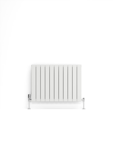 White Smooth Texture Flat Profile Double Panel Radiator, 70mm Wide Bars 600x810x93 White RAL 9016 product image