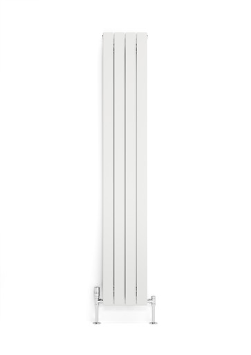 White Smooth Texture Flat Profile Single Panel Radiator, 70mm Wide Bars 1800x292x73 White RAL 9016 product image