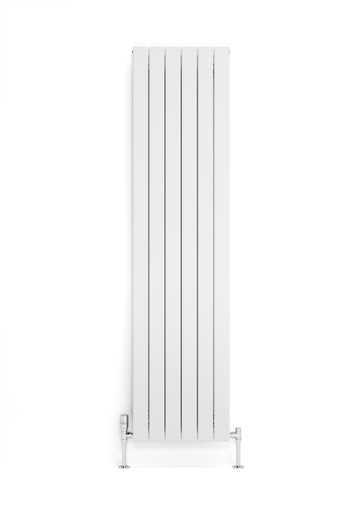 White Smooth Texture Flat Profile Single Panel Radiator, 70mm Wide Bars 1800x440x73 White RAL 9016 product image