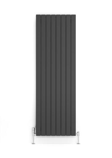 Anthracite Grey Smooth Texture Flat Profile Single Panel Radiator, 70mm Wide Bars 1800x588x73 Metallic Grey product image