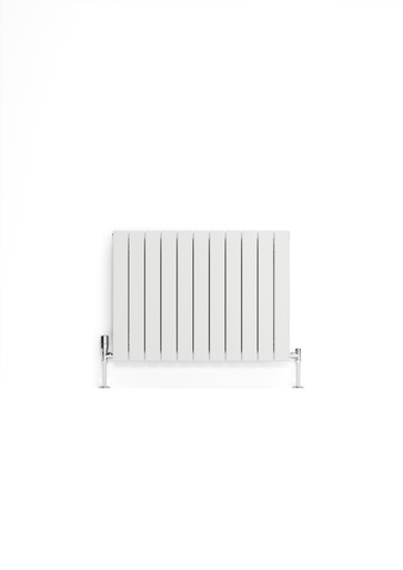 White Smooth Texture Flat Profile Single Panel Radiator, 70mm Wide Bars 600x810x73 White RAL 9016 product image