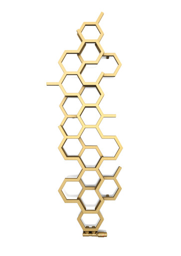 Smooth, Metallic Brass, Designer Radiator - Hex 1700x573x140 Brass product image
