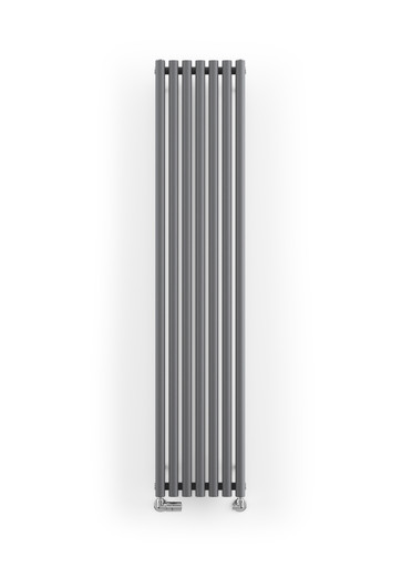 Matt Textured Dark Grey Designer Radiator, 40mm Diameter Bars 1800x370x96 Modern Grey product image
