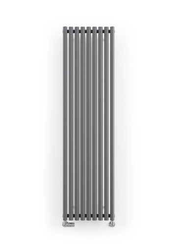 Matt Textured Dark Grey Designer Radiator, 40mm Diameter Bars 1800x480x96 Modern Grey product image