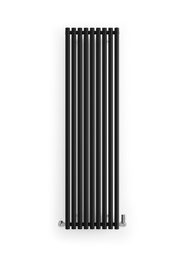 Rough Textured Black Designer Radiator, 40mm Diameter Bars 1800x480x96 Heban Black product image
