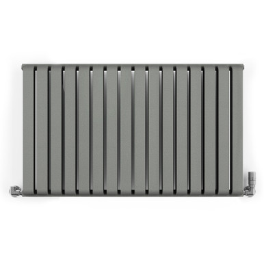 Rough Texture, Matt, Grey, Designer Radiator With Double Layered Bars 630x1045x100 Salt n Pepper product image