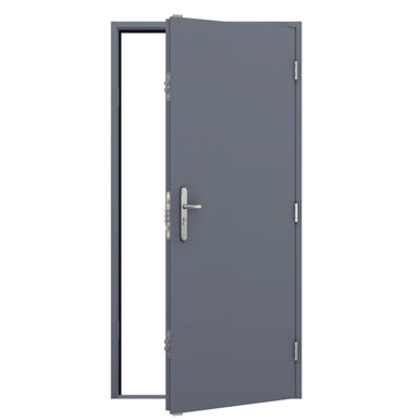 Budget Personnel Door Single, Merlin Grey, 890mm x 2095mm, Right Hand, External Open product image