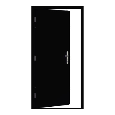 Black Budget Personnel Door Single, 890mm x 2095mm, Left Hand Internal Open product image