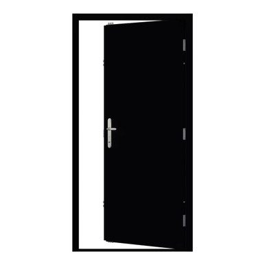 Budget Personnel Door Single, 990mm x 2095mm, Right Hand Internal Open, Black product image