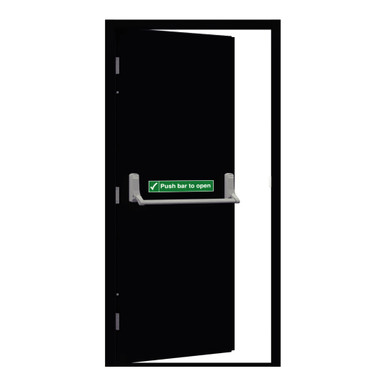 Budget Fire Exit Door, Black, 990mm x 2095mm, Left Hand External Open product image