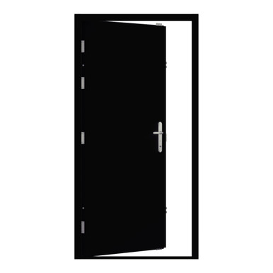 Security Personnel Door Single, 990mm x 2095mm, Right Hand Internal Open, Black product image