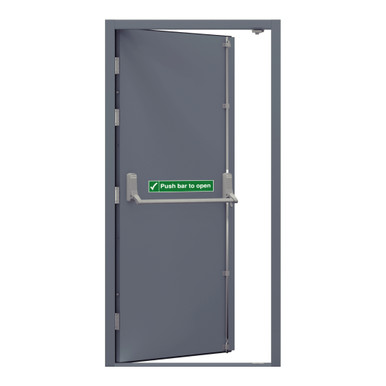 Security Fire Exit Door 890mm x 2095mm, Left Handed, External Open Merlin Grey product image
