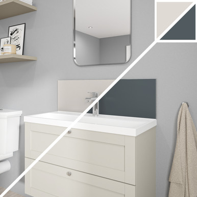 Wetwall Alloy Malibu Grey/Storm Blue Alloy Vanity Splashback, 800mm x 250mm x 4mm product image
