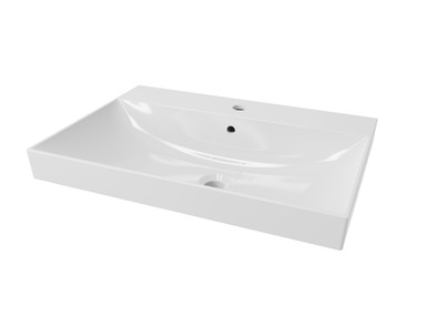 Distinct Dedham Ceramic Basin, 600mm, One Taphole, White (Basin Only) product image