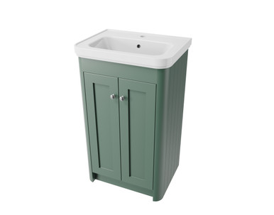 Distinct Cotswold 500mm Floor Standing Basin Unit, Nordic Green (Unit Only) product image