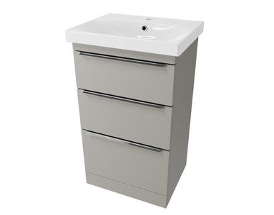 Distinct Cranborne 500mm Three Drawer Basin Unit, S. Grey (Unit Only) product image