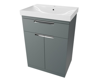 Distinct Dedham Basin Unit, 600mm, 1 Drawer, 2 Door, Willow (Unit Only) product image
