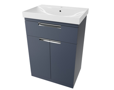 Distinct Dedham Basin Unit, 600mm, 1 Drawer, 2 Doors, Medium Grey (Unit Only) product image
