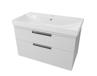 Distinct Dedham Basin Unit, 800mm W, 2 Drawer, White (Unit Only) product image
