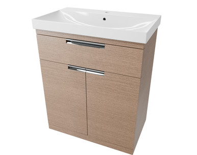 Distinct Dedham 700, 1 Drawer, 2 Door Basin Unit, Swiss Oak (Unit Only) product image