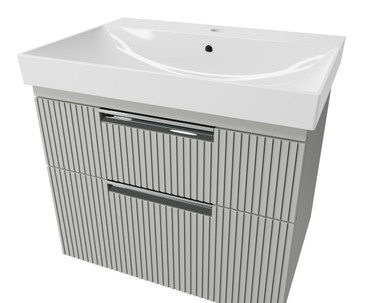 Distinct Dedham, 600mm, Fluted 2 Drawer Basin Unit (Unit Only) product image