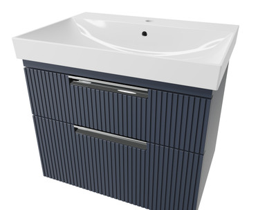 Distinct, Dedham 600mm Fluted, 2 Drawer Basin Unit (Unit Only) product image