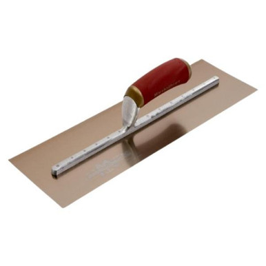 M/Town Finishing Trowel, 16 inch, Stainless Steel, Pre-Worn Durasoft Gold product image