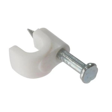 Forgefix Cable Clip Round, 6mm-7mm, White product image