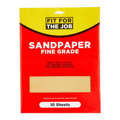 Fit For The Job Sandpaper Sheets, Fine, 10 Pieces product image