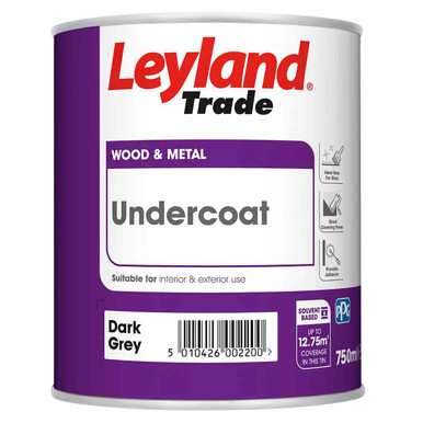Leyland Trade Undercoat, Dark Grey, 750ml product image