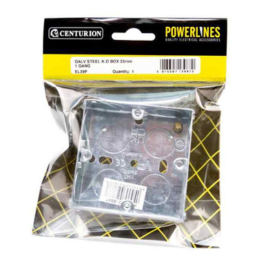 Metal Knockout Box, 25mm, 1 Gang product image