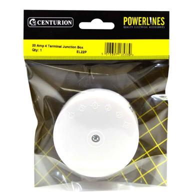 4 Terminal Junction Box, White, 20 a product image