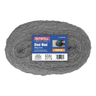Faithfull Steel Wire Wool, 200g, Medium product image