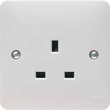 Hager Wms81 13a 1 Gang Unswitched Socket product image