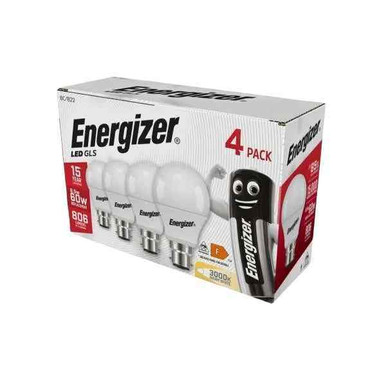 Energizer 8.2w Led Gls, 806lm, Opal Bc, Warm White, 4 Pack product image