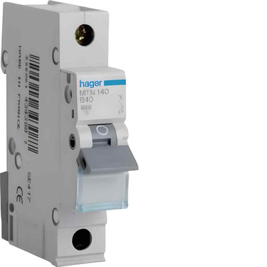 Hager Mcb, 6a, Single Pole, Dom, Type B product image