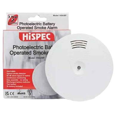 Hispec Hsa/Bp Battery Smoke Alarm, 9v Battery product image