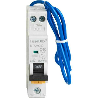 Fusebox Rtamc16 Mini 16a Rcbo, 6ka, 2p, 6a, C Type, A product image
