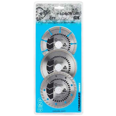 Ox Contractor Gtt Diamond Blade, 115mm, Pack of 3 product image