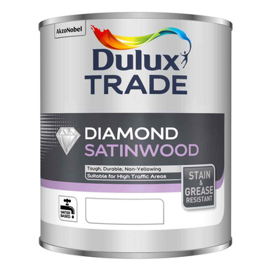 Dulux Trade Diamond Satinwood, Pure Brilliant White, 1l product image