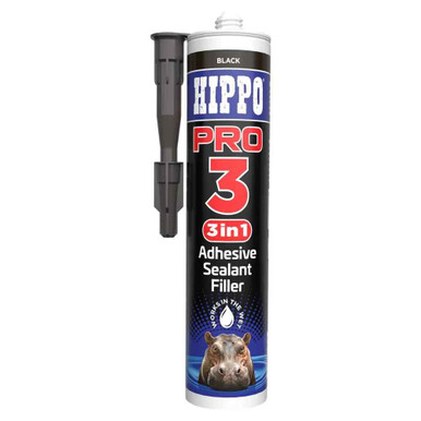 Hippo Pro 3 Adhesive Sealant & Filler, 310ml, Black product image