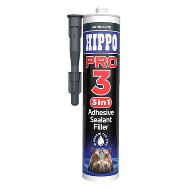 Hippo Pro 3 Adhesive Sealant Filler, 310ml, Anthracite Cartridge product image